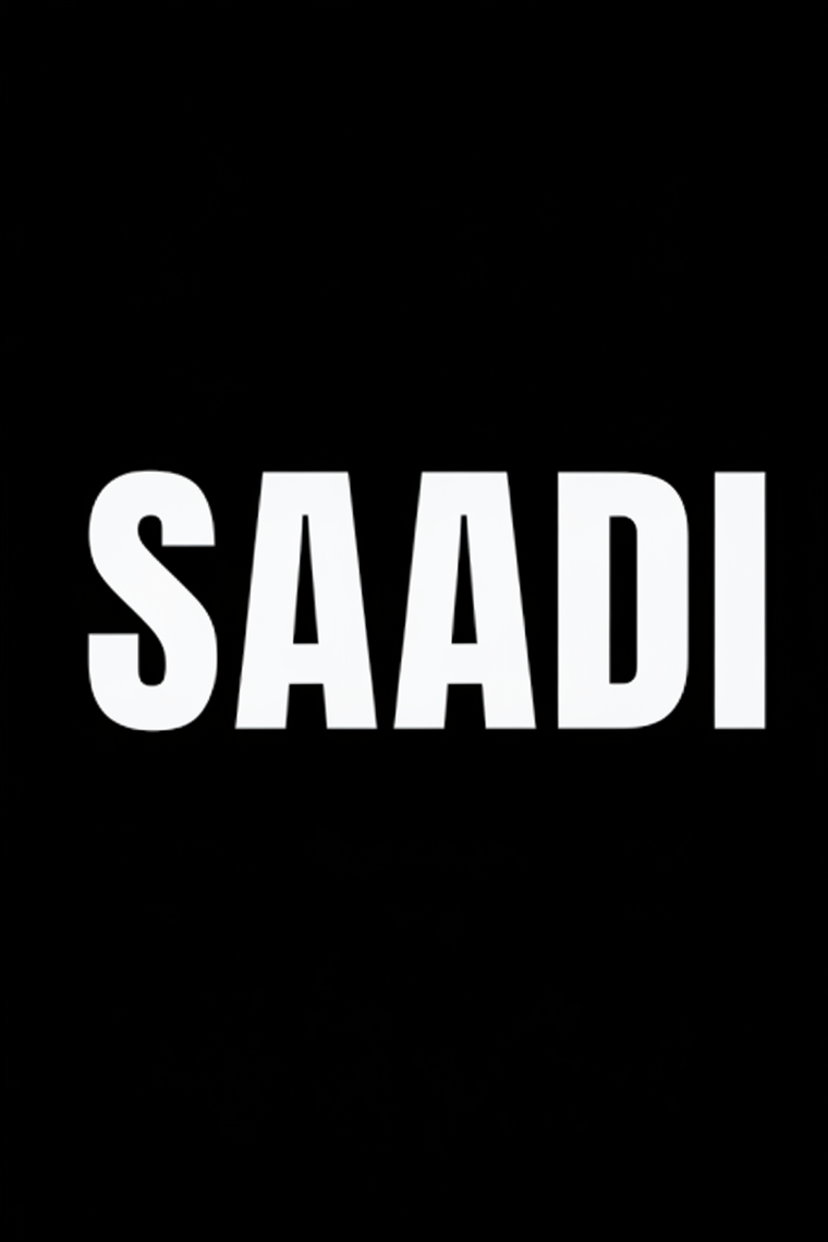 SAADI white text black background
